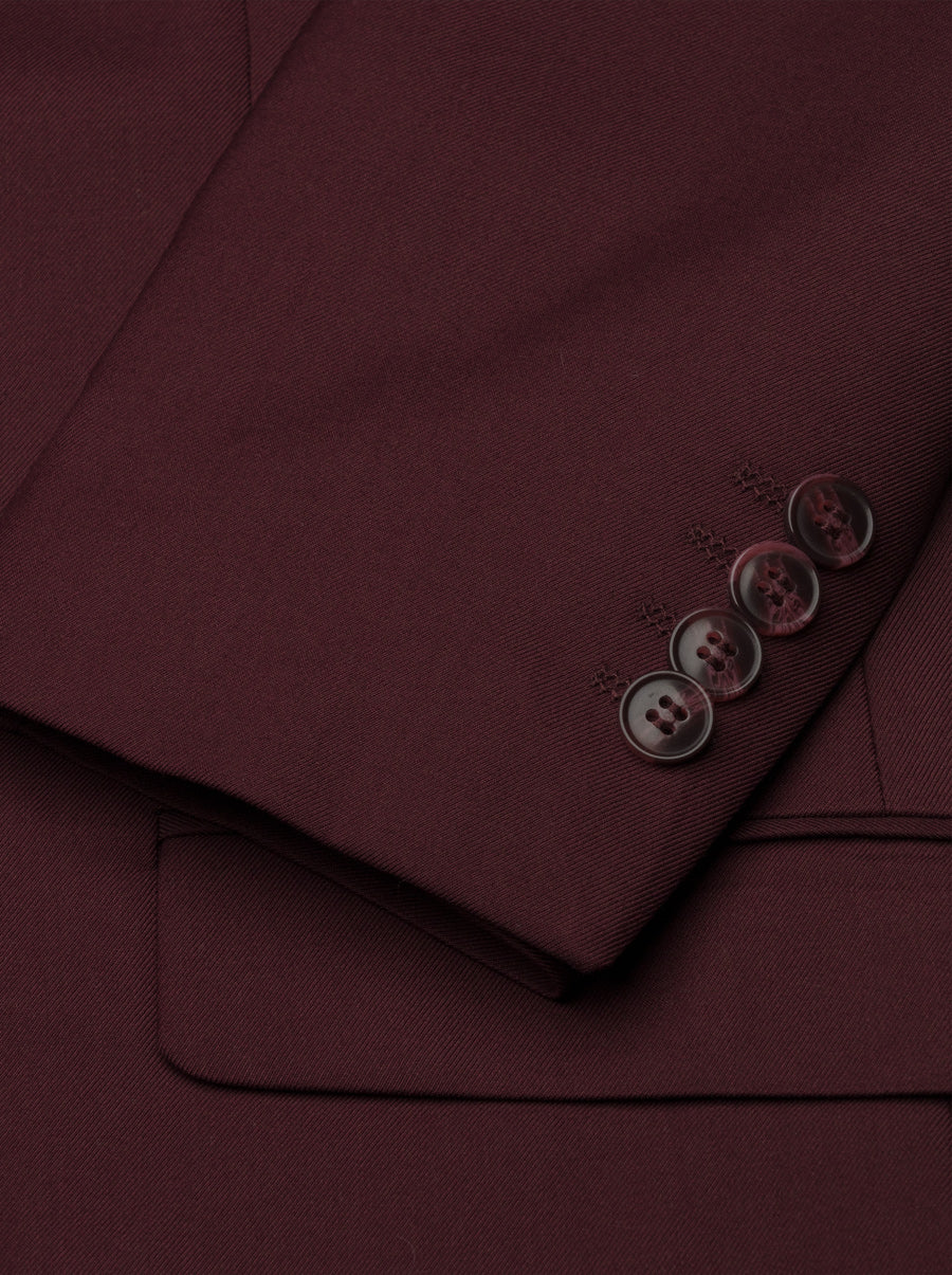 Burgundy Two Button Suit