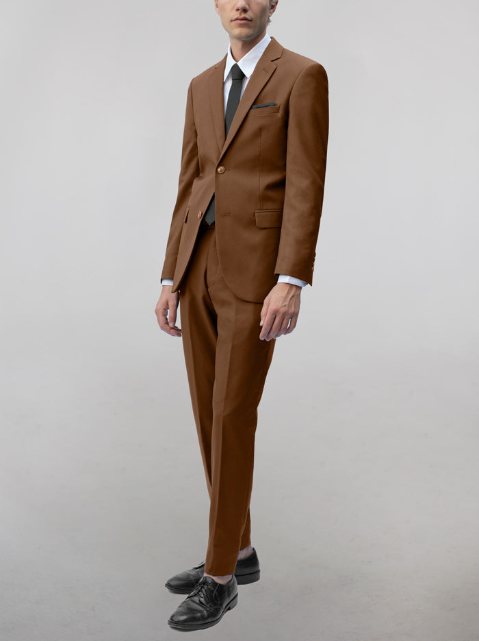 Cocoa Two Button Suit (Open Box) by Alain Dupetit
