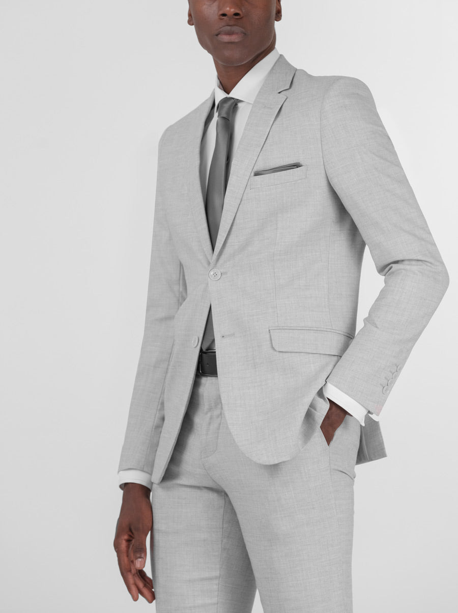 Glacier Grey Two Button Suit
