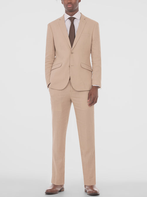 Tan Linen Two Button Suit (Coming Soon)