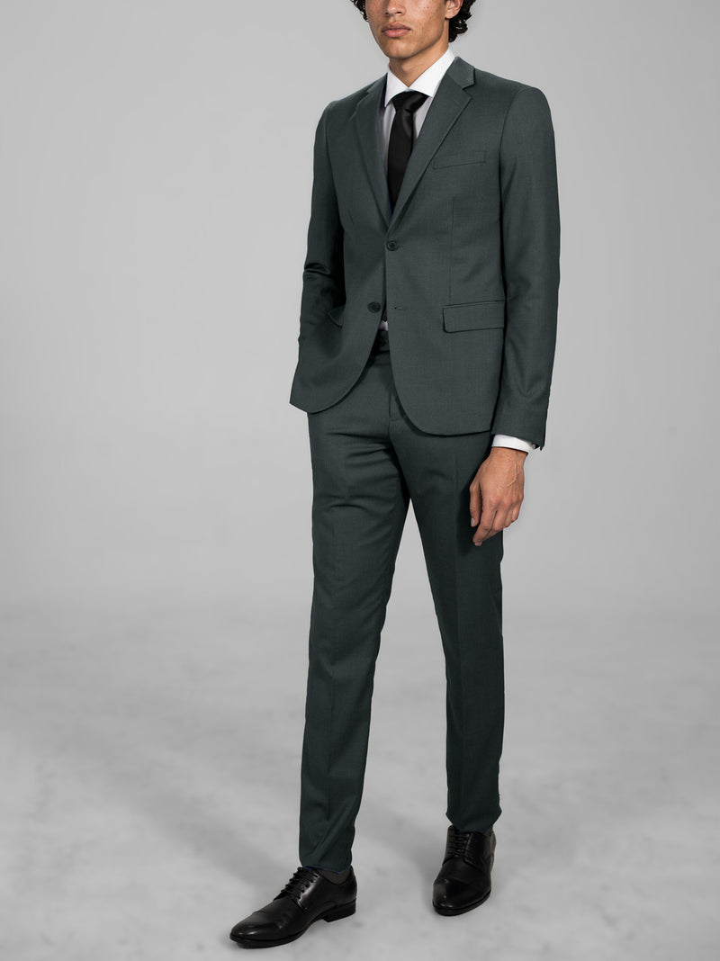 Olive Green Two Button Suit