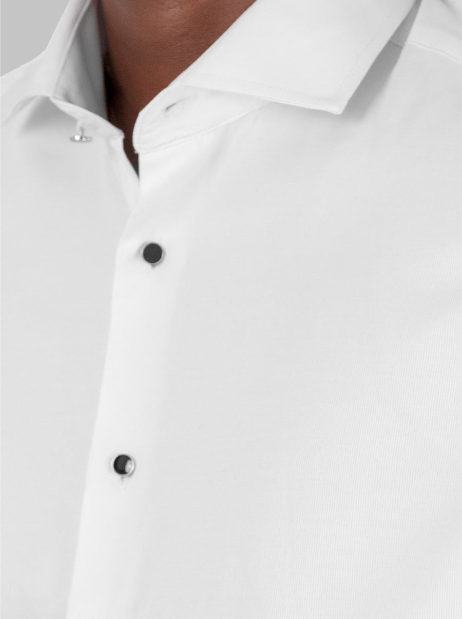 Formal Tuxedo Shirt in White