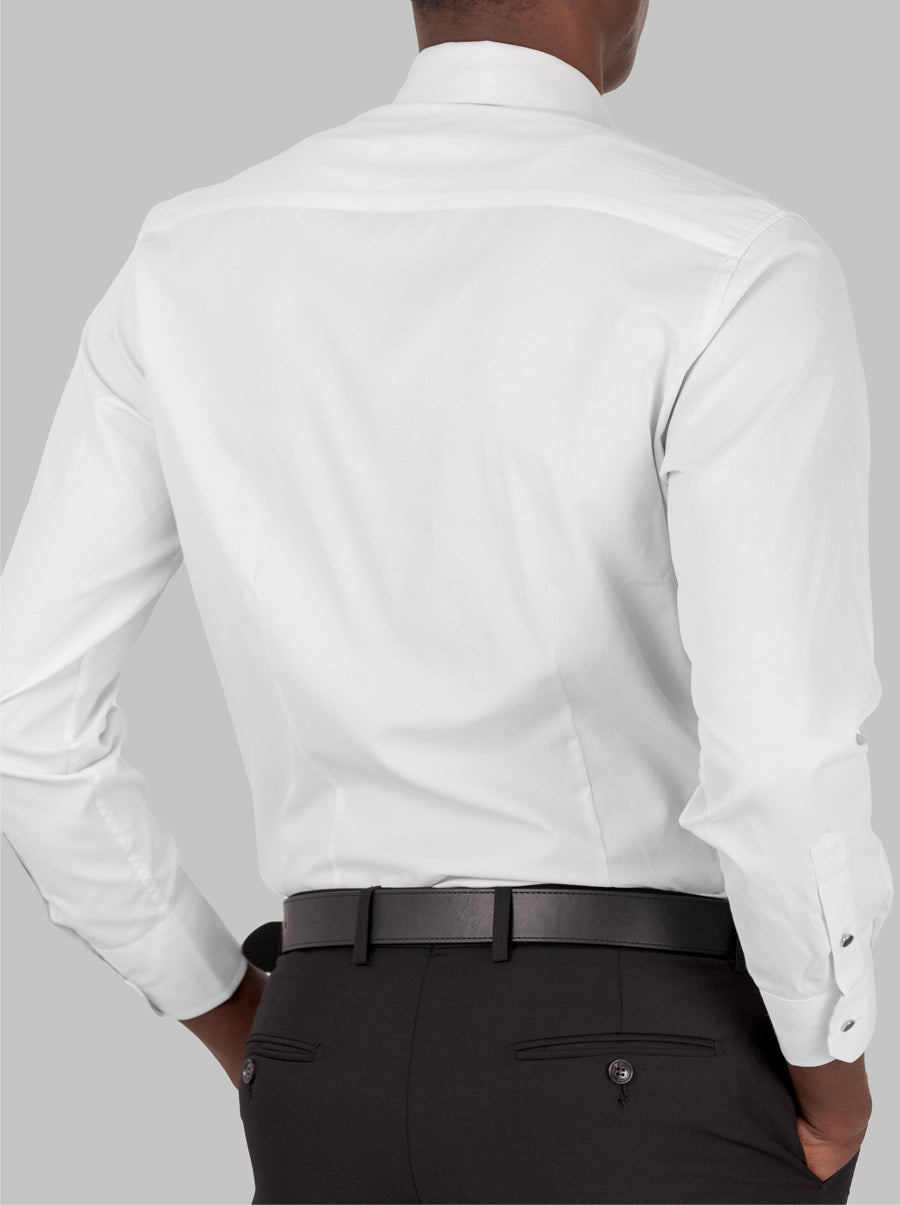 Formal Tuxedo Shirt in White