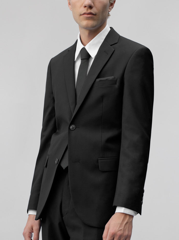 Black Two Button Suit