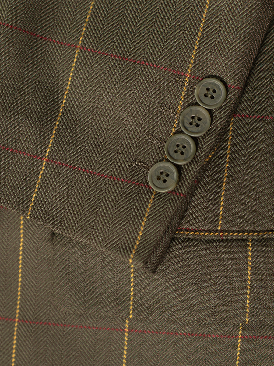slate brown 3-piece suit