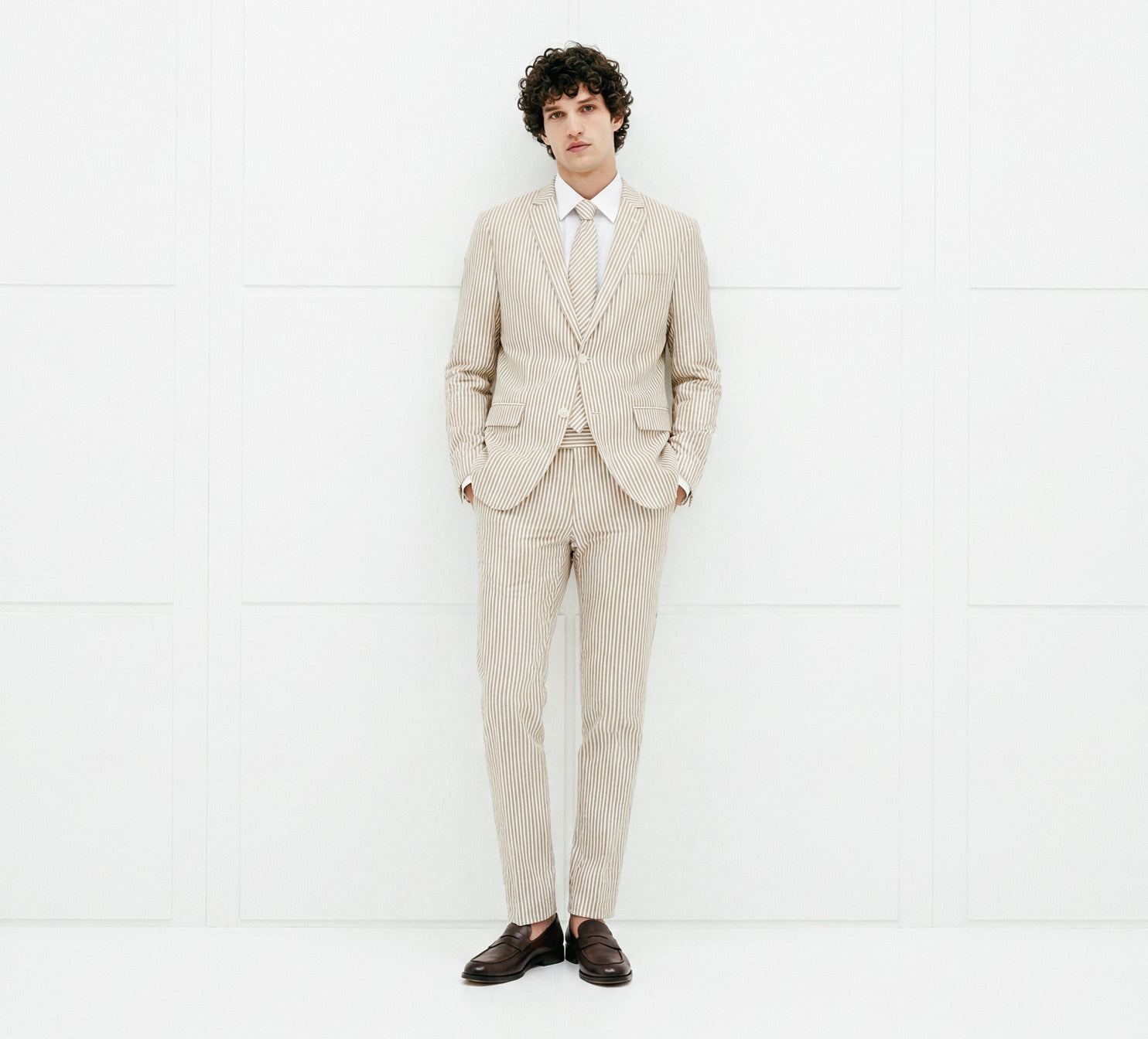 black and white seersucker suit