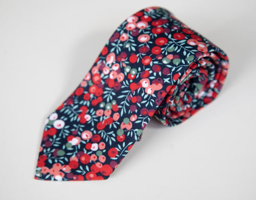 #204 Corbata con estampado floral