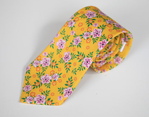 #207 Corbata con estampado floral