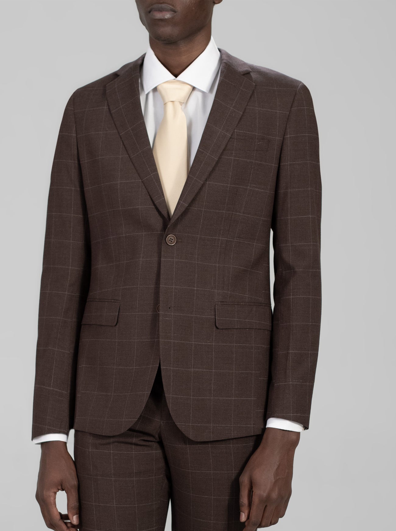 スーツ 20-40s 3Peace Suit K.AKAHANE Brown AM99 mens-brown-suit-double-