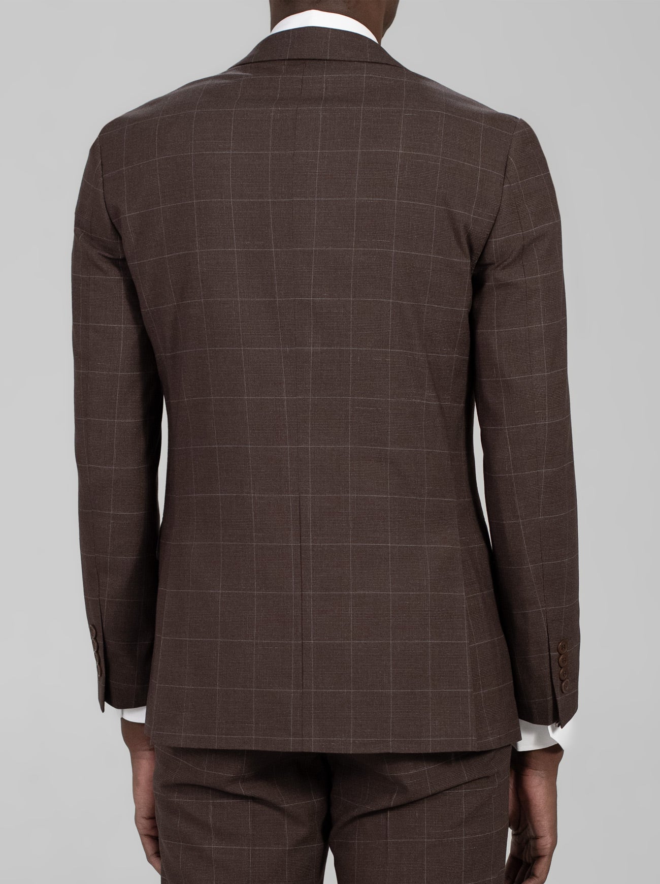 Cedar Brown Windowpane Two Button Suit (Coming Soon) by