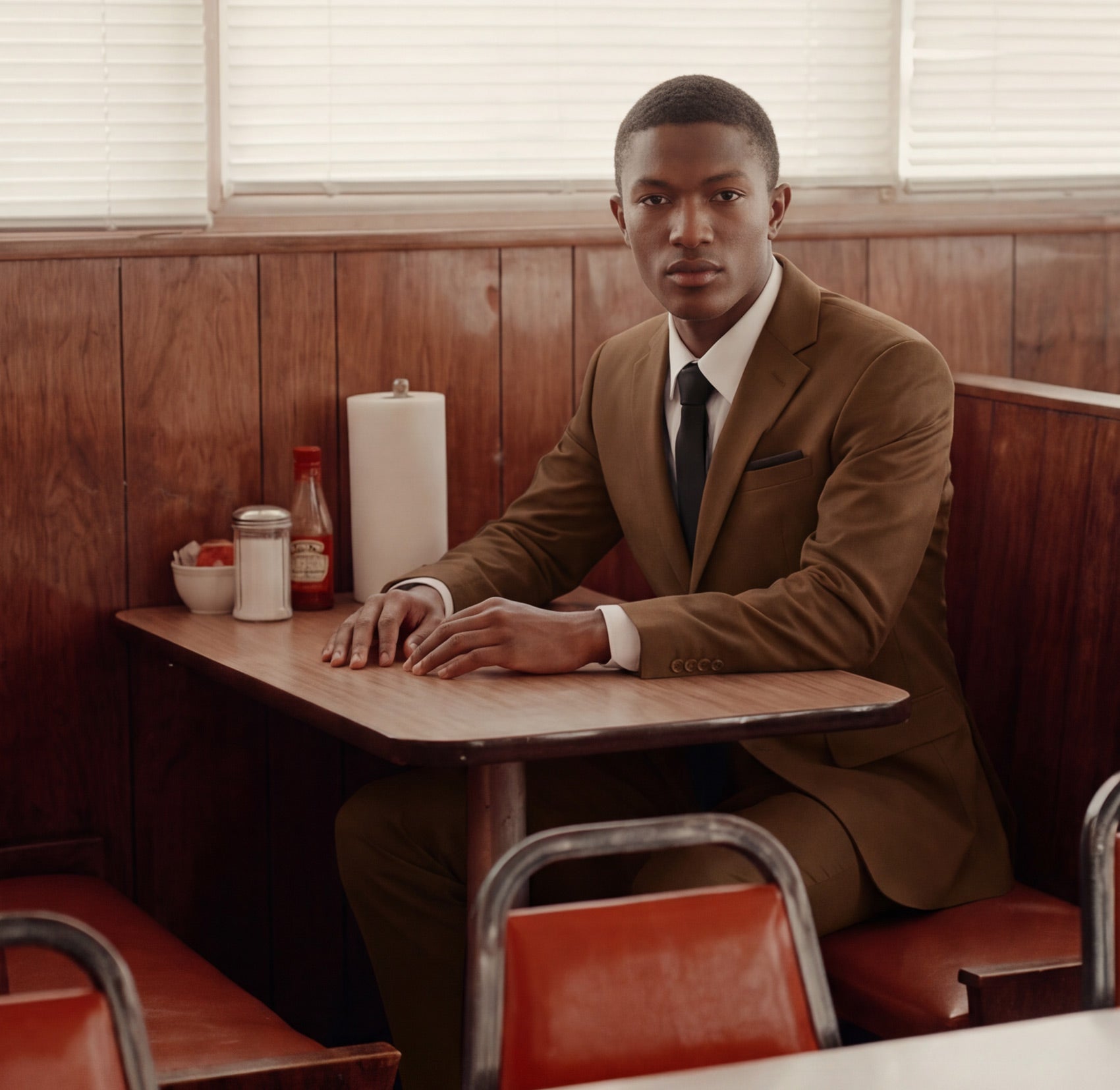Cocoa Two Button Suit by Alain Dupetit