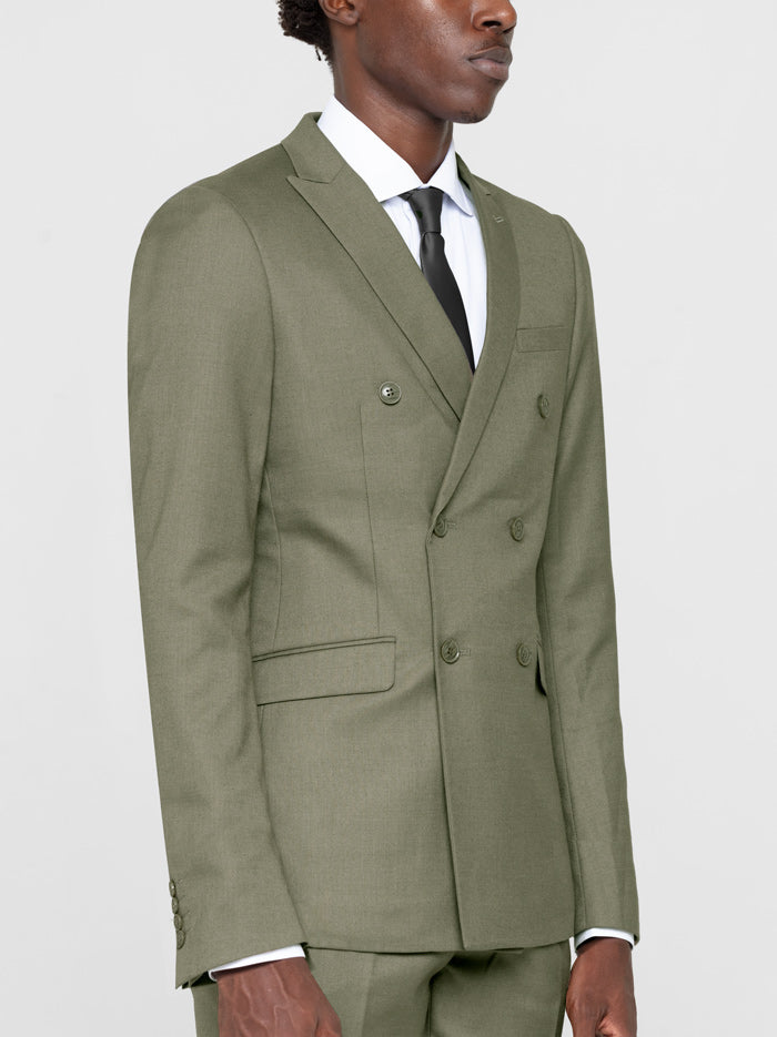 Dusky Green Double-Breasted Suit