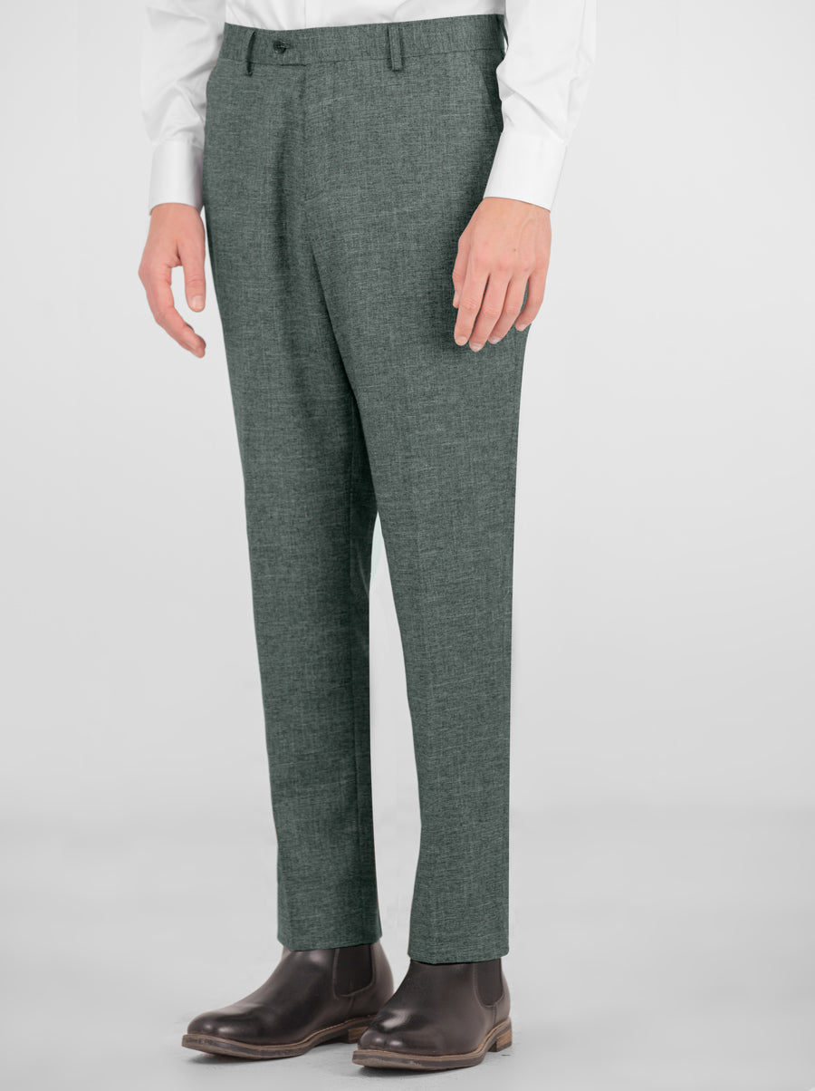 Green Sharkskin Two Button Peak Lapel Suit