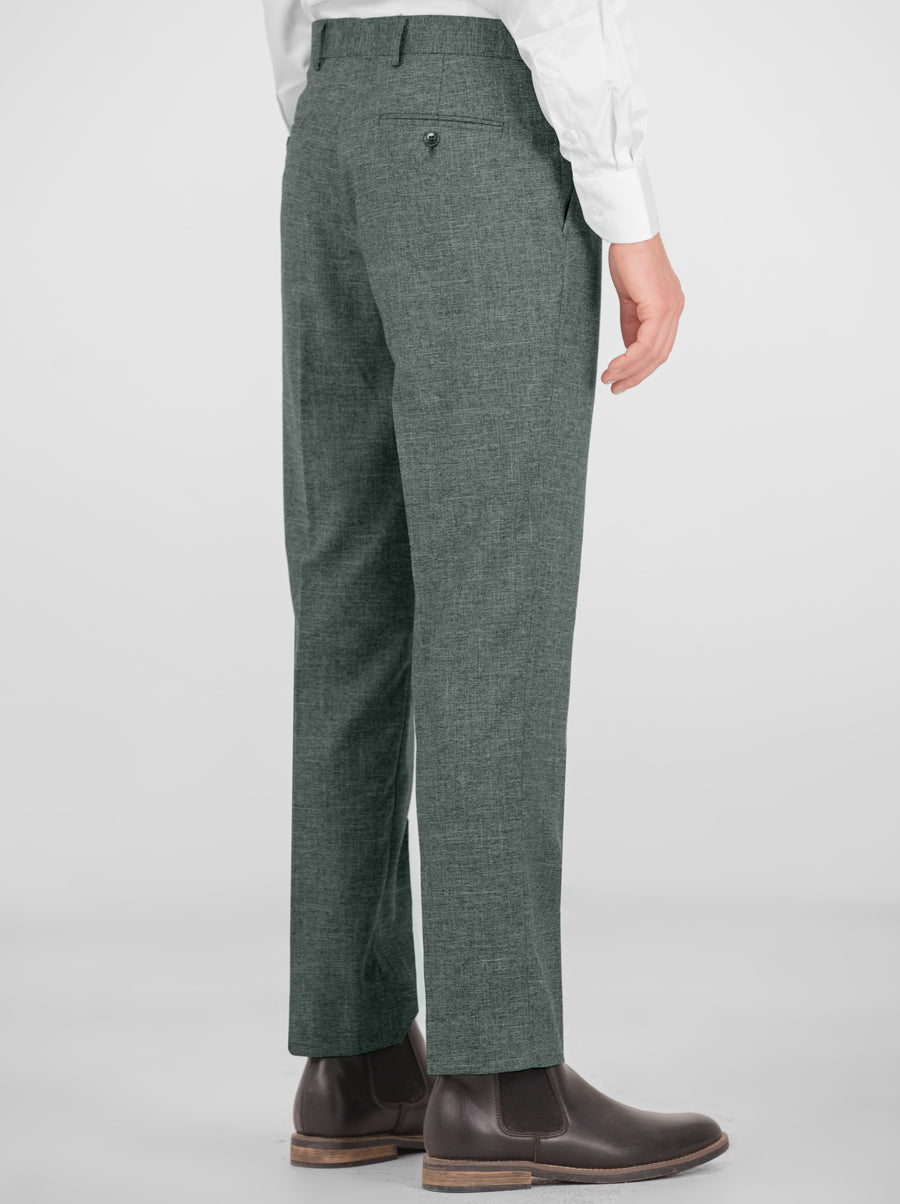 Green Sharkskin Two Button Peak Lapel Suit