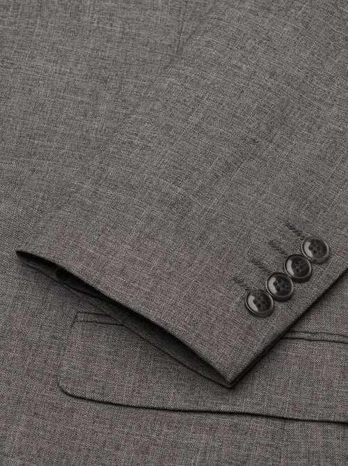 Grey Sharkskin Two Button Peak Lapel Suit
