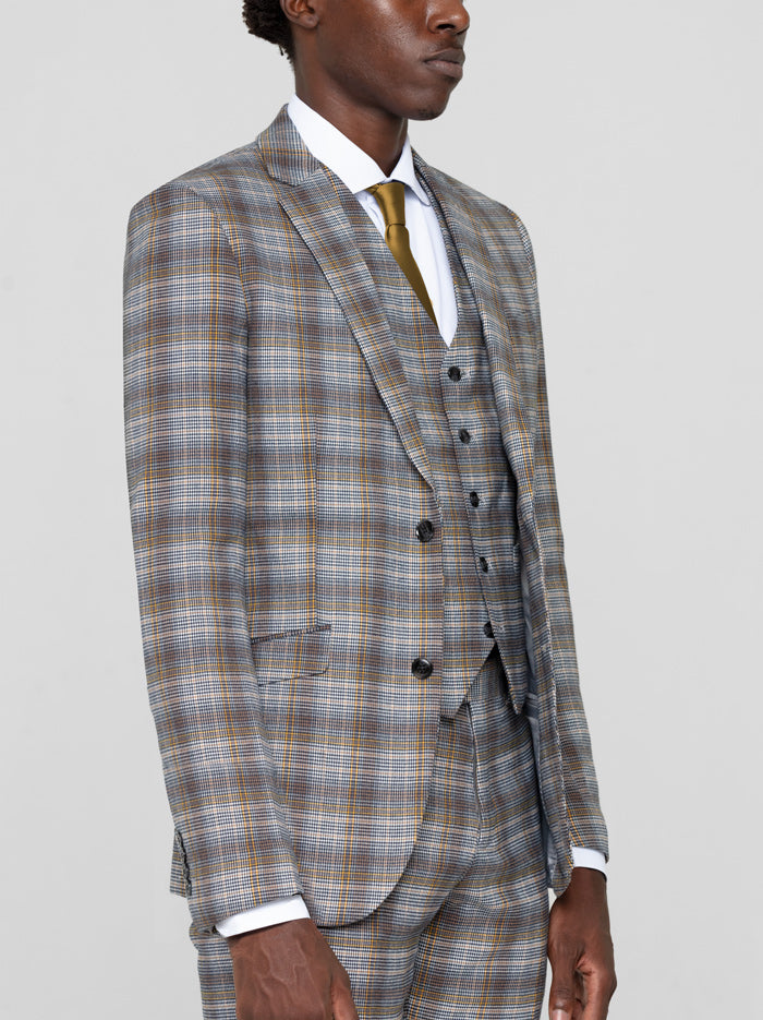 Harwich Plaid Three Piece Suit