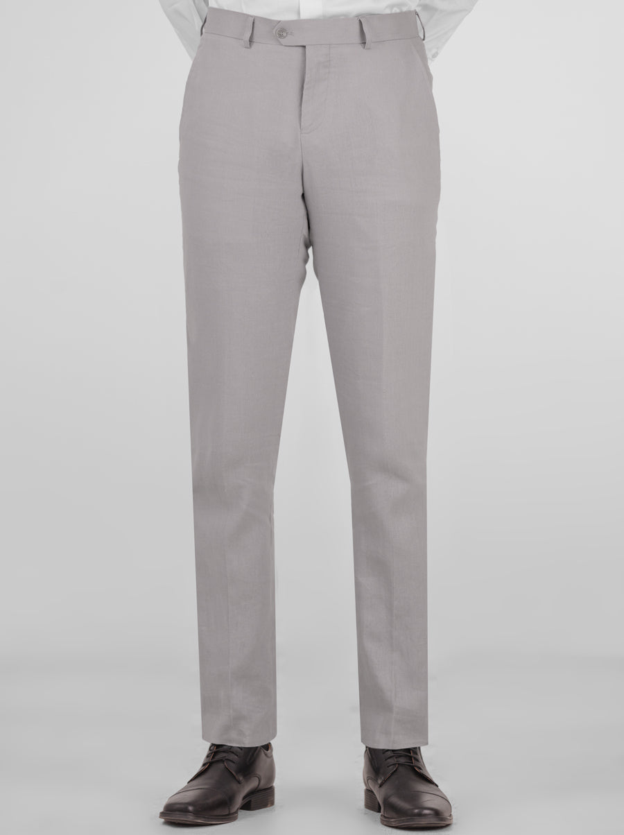 Grey Linen Two Button Suit