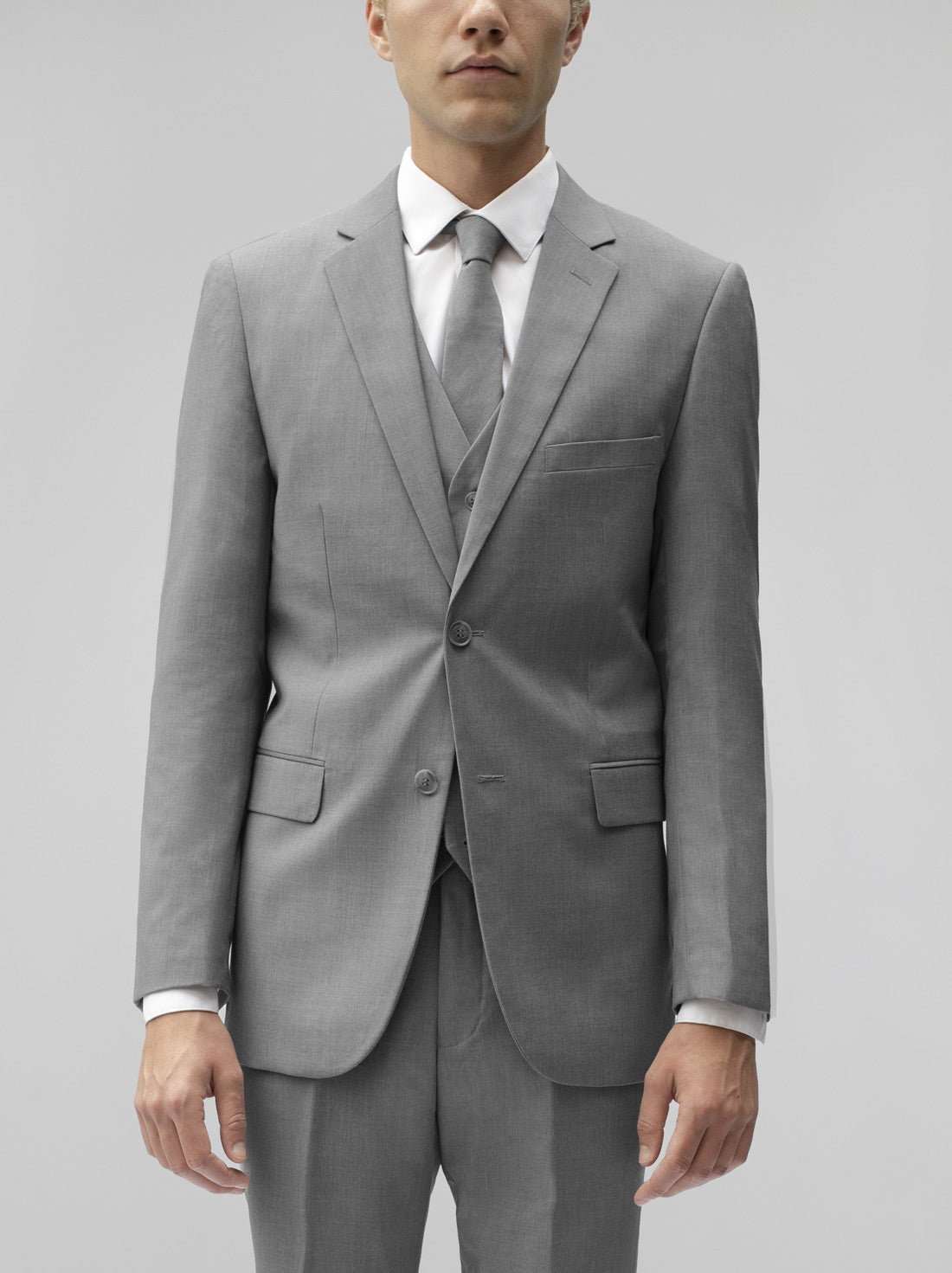 Medium Grey Three Piece Suit (Open Box) by Alain Dupetit
