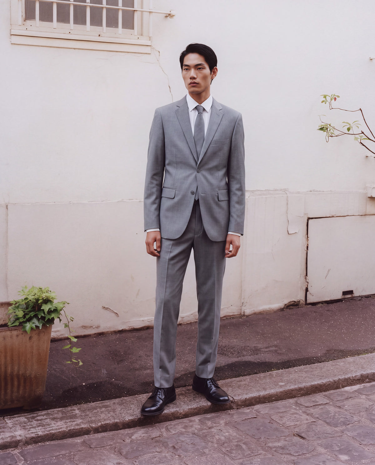 medium grey two button— $89