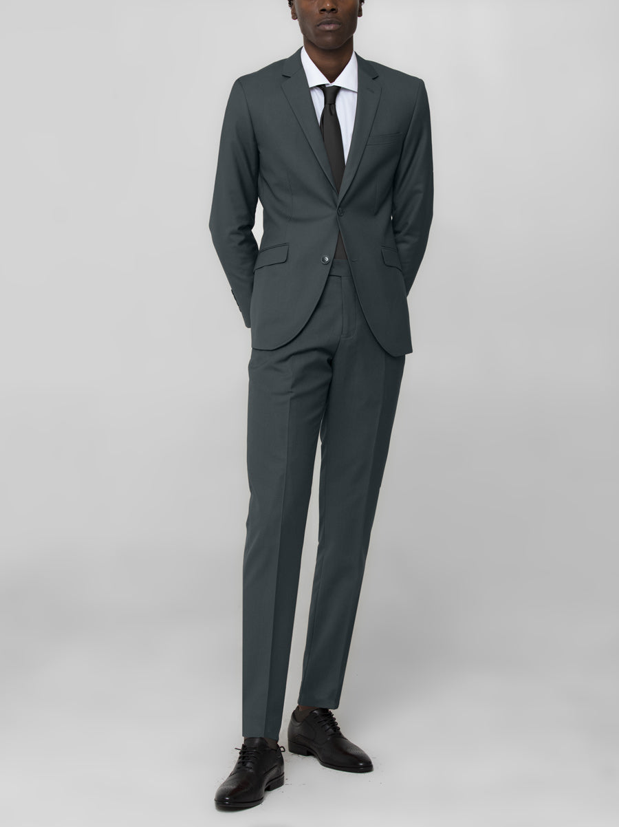 Olive Two Button Suit by Alain Dupetit