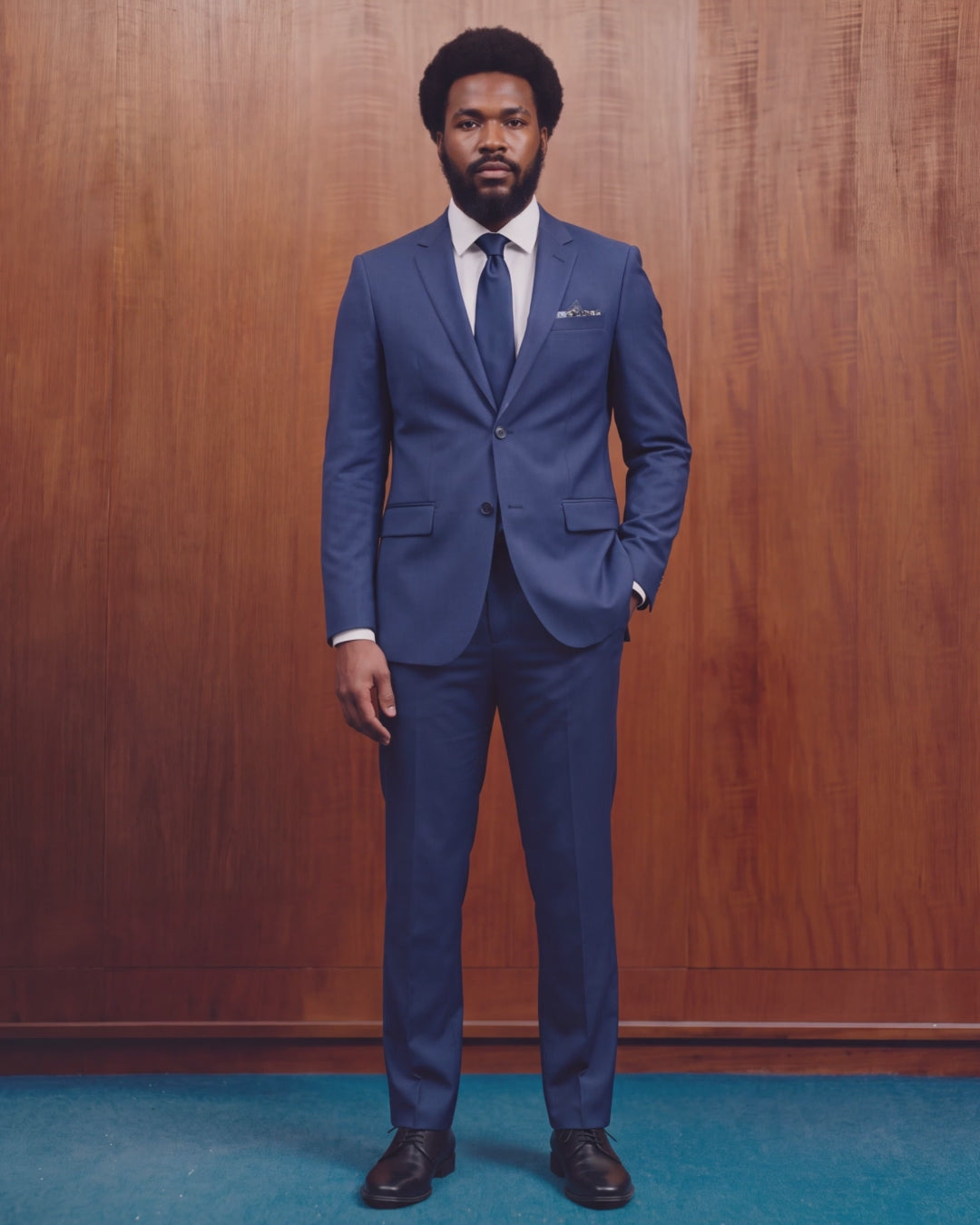 Royal Blue Two Button Suit