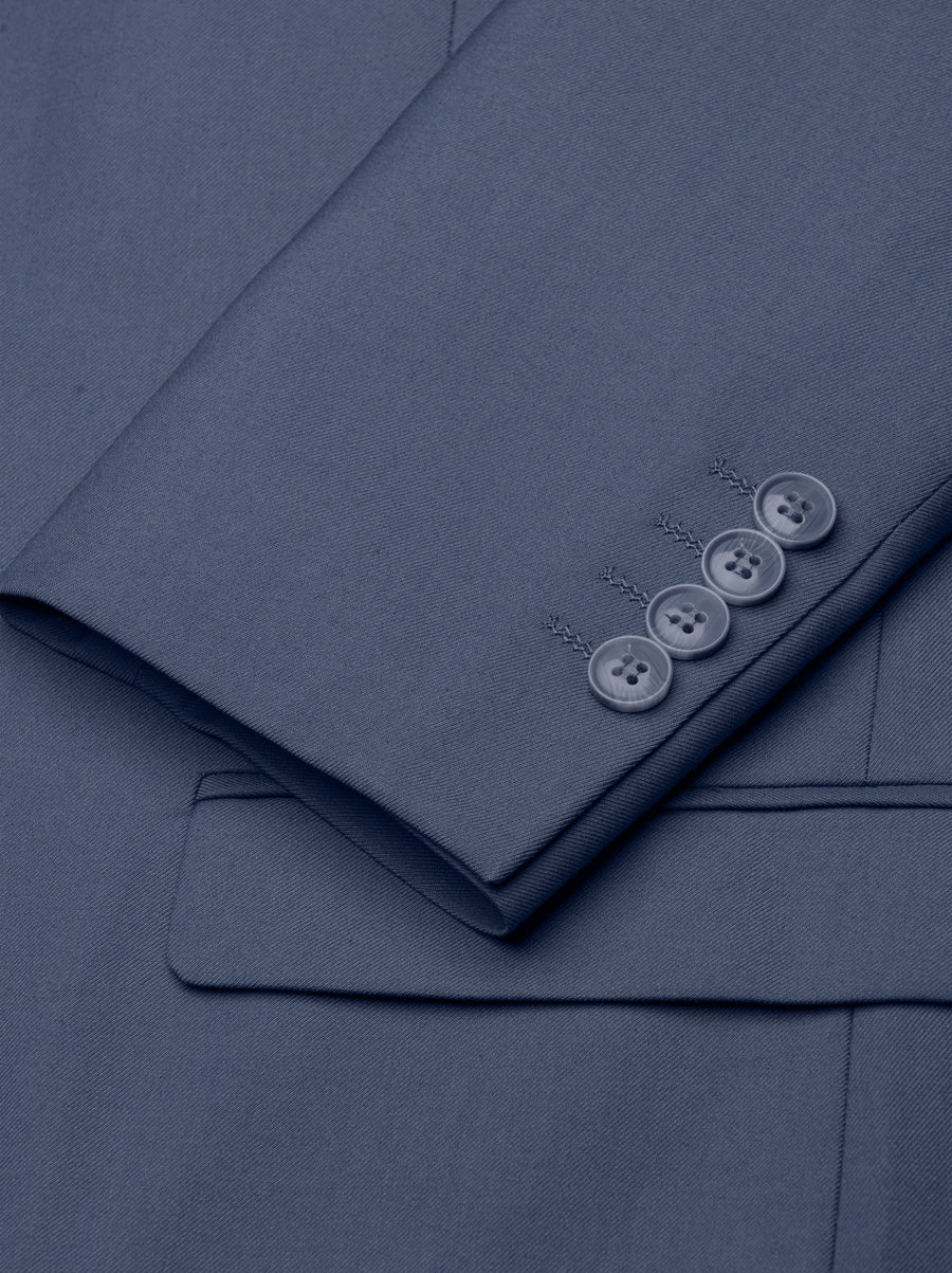 Slate Blue Two Button Suit by Alain Dupetit