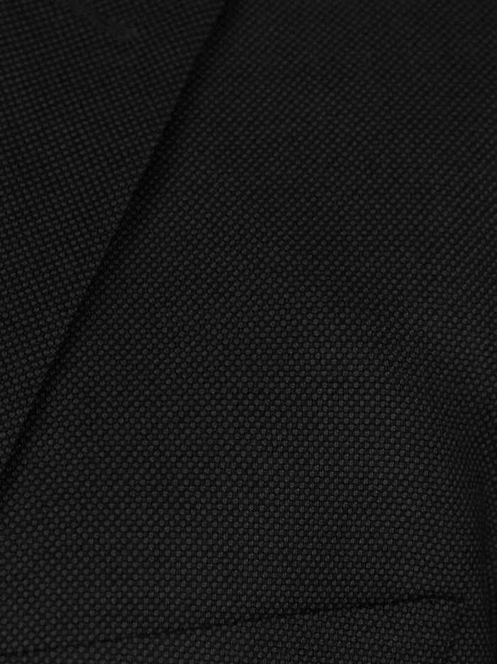 Black Birdseye Two Button Suit