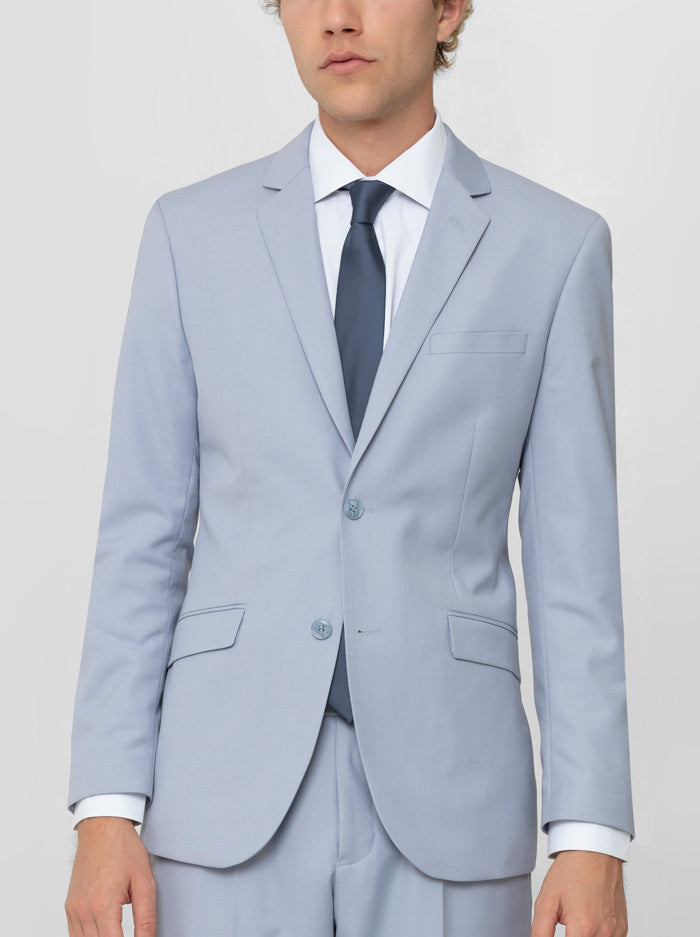 Light Blue Two Button Suit