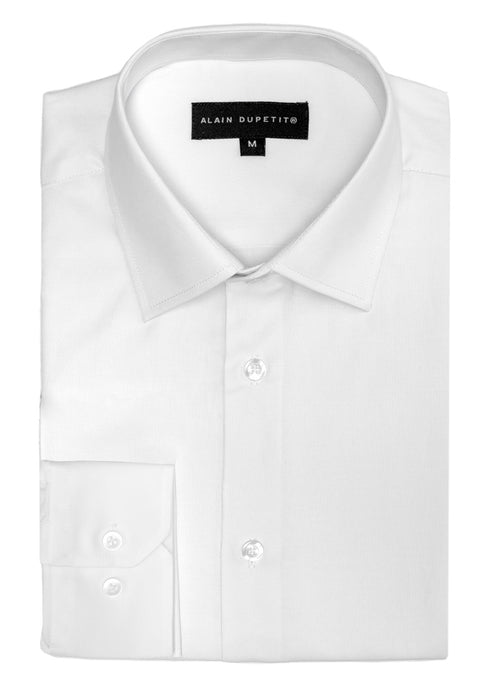 Dress Shirt in White with Stretch