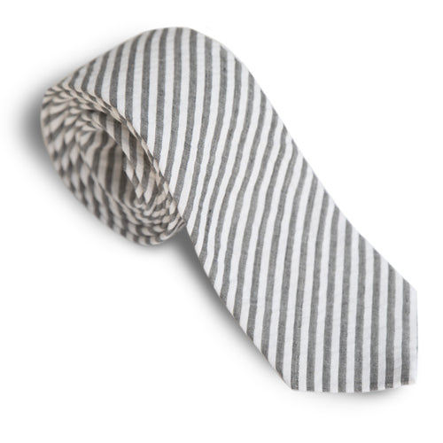 Black & White Seersucker Tie