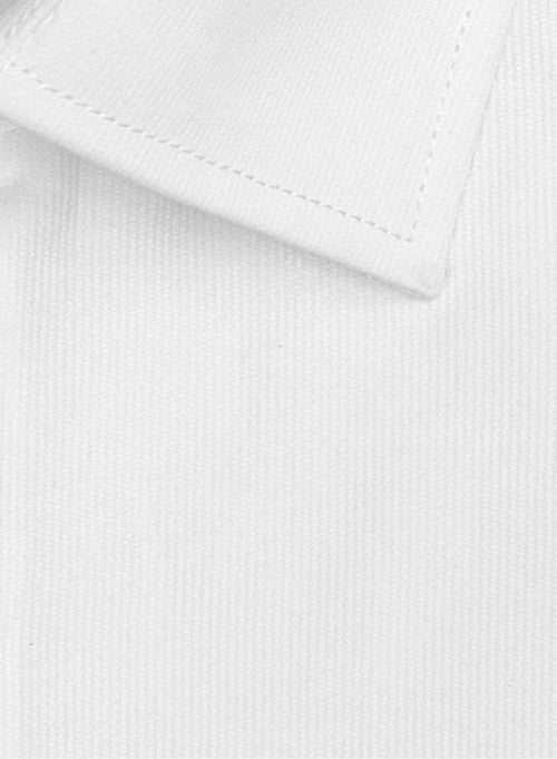 Dress Shirt in White with Spread Collar